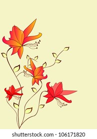 Summer flowers in vector