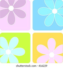 Summer flowers - vector