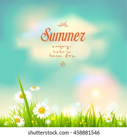 Summer flowers vector