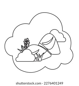 summer flowers vector icon illustration