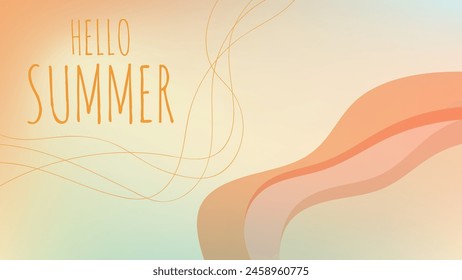 SUMMER FLUID BACKGROUND BRIGHT GRADIENT MESH FLUID ABSTRACT SHAPES COLOR DESIGN VECTOR. GODD FOR FLYER, BANNERS, PRINT, WEBSITE, WALLPAPER, COVER DESIGN, GREETING CARD