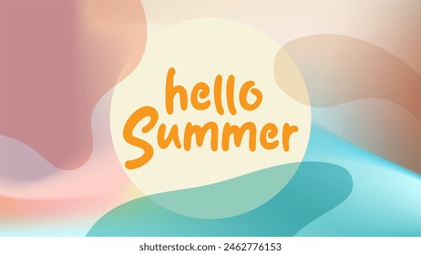 SUMMER FLUID BACKGROUND BRIGHT GRADIENT MESH FLUID ABSTRACT BLOB SHAPES COLOR DESIGN VECTOR. GODD FOR FLYER, BANNERS, PRINT, WEBSITE, WALLPAPER, COVER DESIGN, GREETING CARD