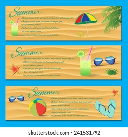 Summer Flyer Template - Vector Illustration, Graphic Design, Editable For Your Design