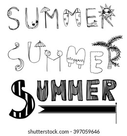 summer font designs of free hand