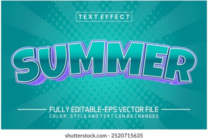 Fuente de verano Efecto de texto editable