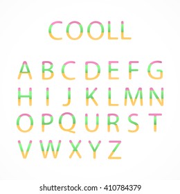 Summer font text isolated on white background. Vector illustration