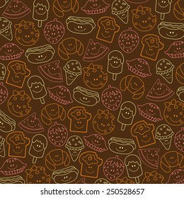 Summer Food Dark Background