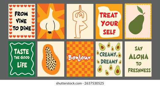 Summer Food Promo Banner for Cafés and Restaurants. Summer-themed food banner for restaurant use, featuring juicy tomatoes, broccoli, pomegranate, and pineapple