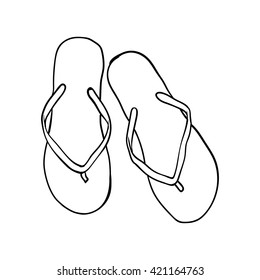 summer footwear  doodle