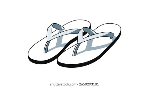 Summer Footwear Simple White Flip Flops for Women Men Toddlers Girls Boys