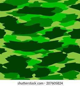 Summer forest camouflage seamless pattern. Vector illustration.