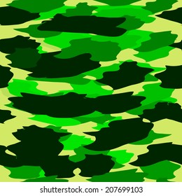 Summer forest camouflage seamless pattern. Vector illustration.