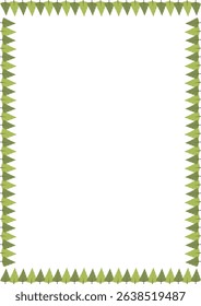 Summer forest empty frame. Cute simple Christmas tree frame. Nature template to write text matter
