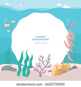 summer frame background vector image