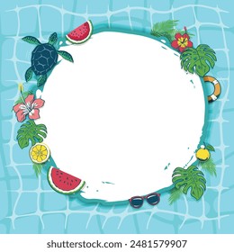 Diseño de concepto de marco de verano con Espacio para texto para texto