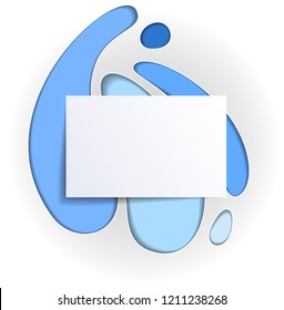 Summer frame with copy space for text design template, flyer, poster, card, banner, advertising layout, abstract curve shapes vector modern style paper cut 3d illustration.