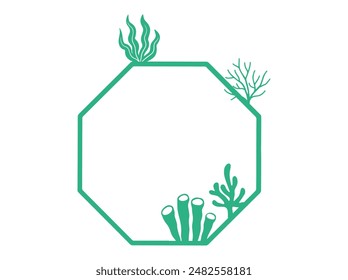 Summer Frame Line Art Illustration