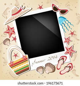 Summer frame photo background