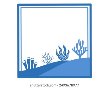 Summer Frame Undersea Ecosystem Illustration