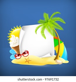 Summer frame, vector