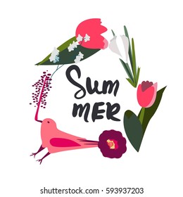 Summer frame. vector illustration.