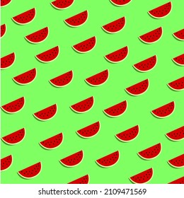 summer fresh background sweet design seamless cut vector texture healthy art colorful textile color watermelon food fruit