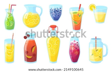 Similar – Image, Stock Photo Glasses with Strawberries and Mango Smoothies