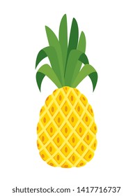 summer fresh fruit pineapple icon