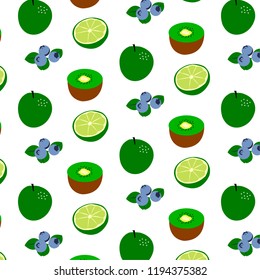 Summer fresh fruit print  background. Cute vector background. Bright summer fruits illustration. Fruit mix design for fabric and decor.