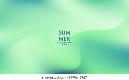 Summer fresh green wave abstract background, minimalist pastel colors