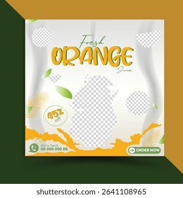 Summer Fresh Lemon Orange Mango Drink Promotion Flyer Ads Design for Social Media Poster Web Banner Template. Food Social Media Post Design. Juice Menu Design. Set Of  Tropical Mockup Template Design.
