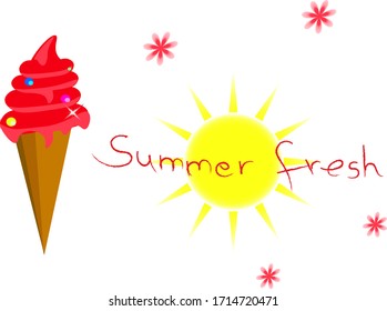 summer fresh vector. summer concept