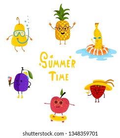 
summer fruit characters
