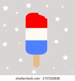 summer fruit ice cream vector, colorful illustration