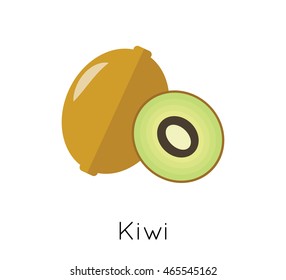 Summer fruit kiwi icon isolated on white background. Vector eps 10 format.