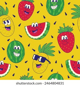 Summer Fruit Pattern Design Illustration