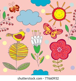 summer fruit seamless pattern