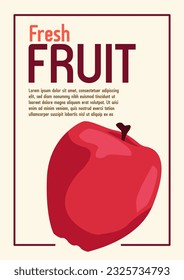 Summer fruit vector. Still life colors posters. Collection of contemporary art. Abstract elements, fruits for social media, postcards, print. Pear, pomegranate, tangerine, orange branches