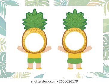 Summer fruit watermelon head character