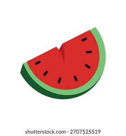 Ilustración de rebanada de sandía de fruta de verano