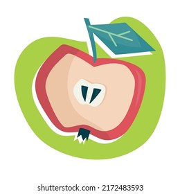 Frutas de verano y bayas. Imagen de Apple.Vector.