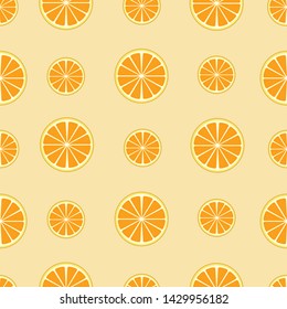 Summer fruits seamless pattern illustration.  Elegant summer template for fashion prints. Flat vector background.