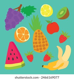 Summer fruits for your design.