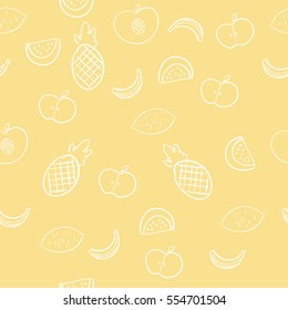 Summer fruts background pattern in vector.