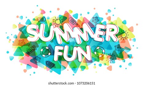 Summer fun banner design. Vector illustration.