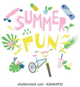 Summer fun - card template in retro eighties style 2