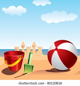 Summer fun - sea beach background