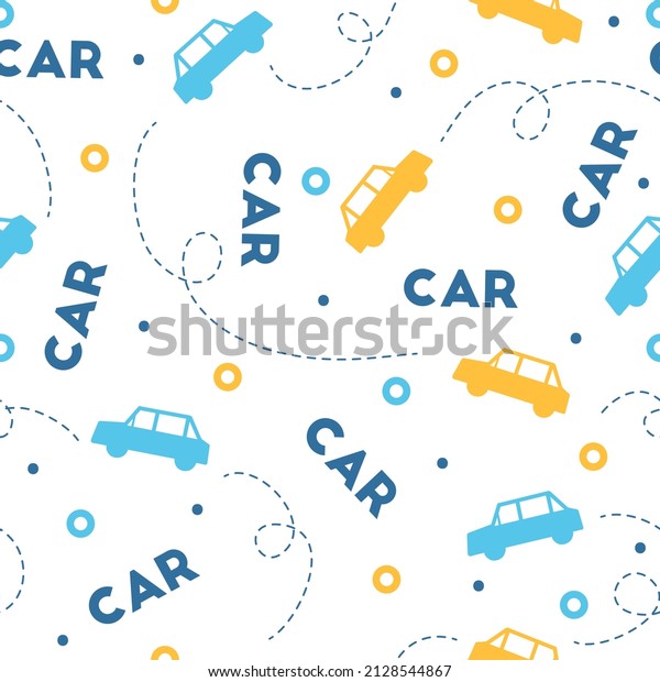 Summer Fun\
Traveling Car Vacation Vector Graphic Seamless Pattern can be use\
for background and apparel\
design