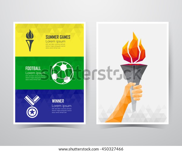 Summer games banner template, A4 size,\
vector illustration