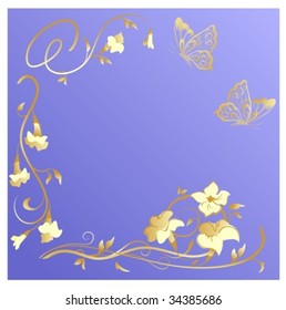 Summer garden: afternoon (vector background)
